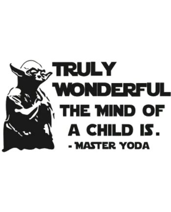 Master Yoda Citat  Sej Star Wars Wallsticker  Sort Hvid