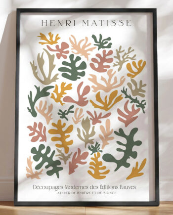 Matisse-inspireret Plakat Decoupages Modernes Des Editions Fauves