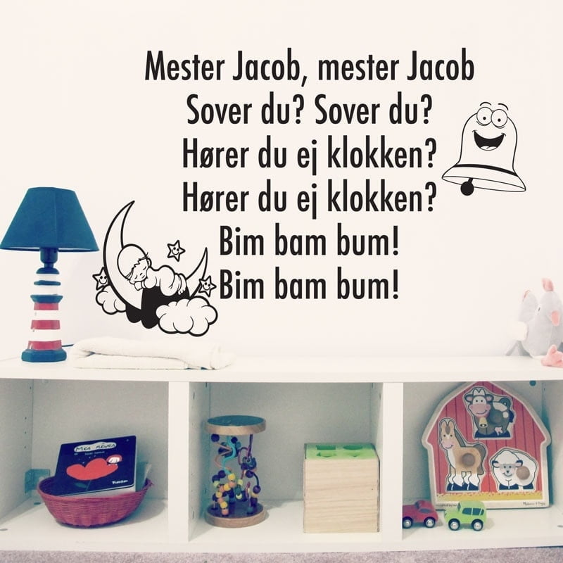 Mester Jacob  Første Vers Wallsticker