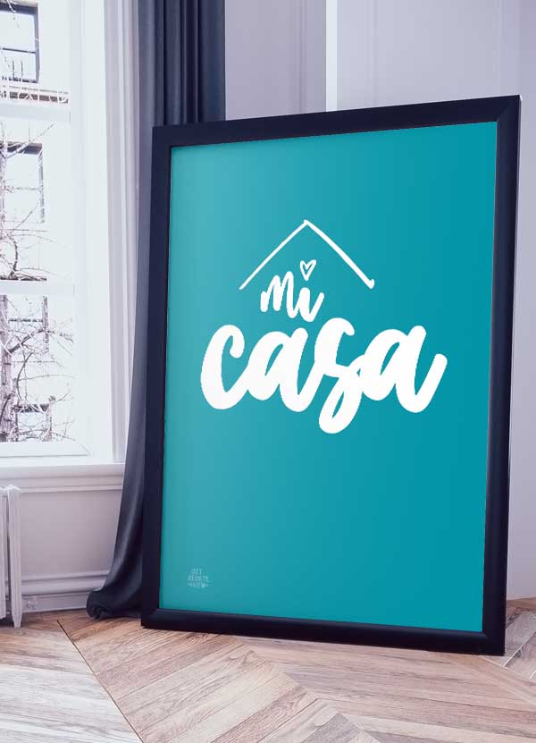 Mi Casa-plakat Blå 21 29 A4 Kr 199 -