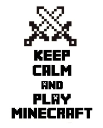 Minecraft Wallsticker  Keep Calm And Play Minecraft  70x50cm