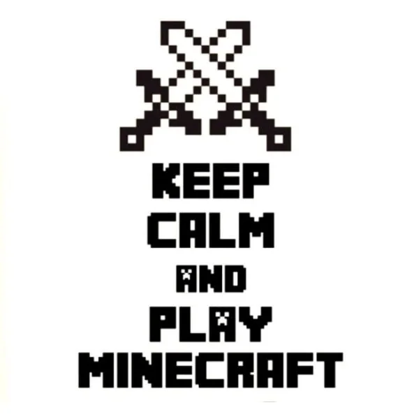 Minecraft Wallsticker Keep Calm And Play Minecraft 70x50cm