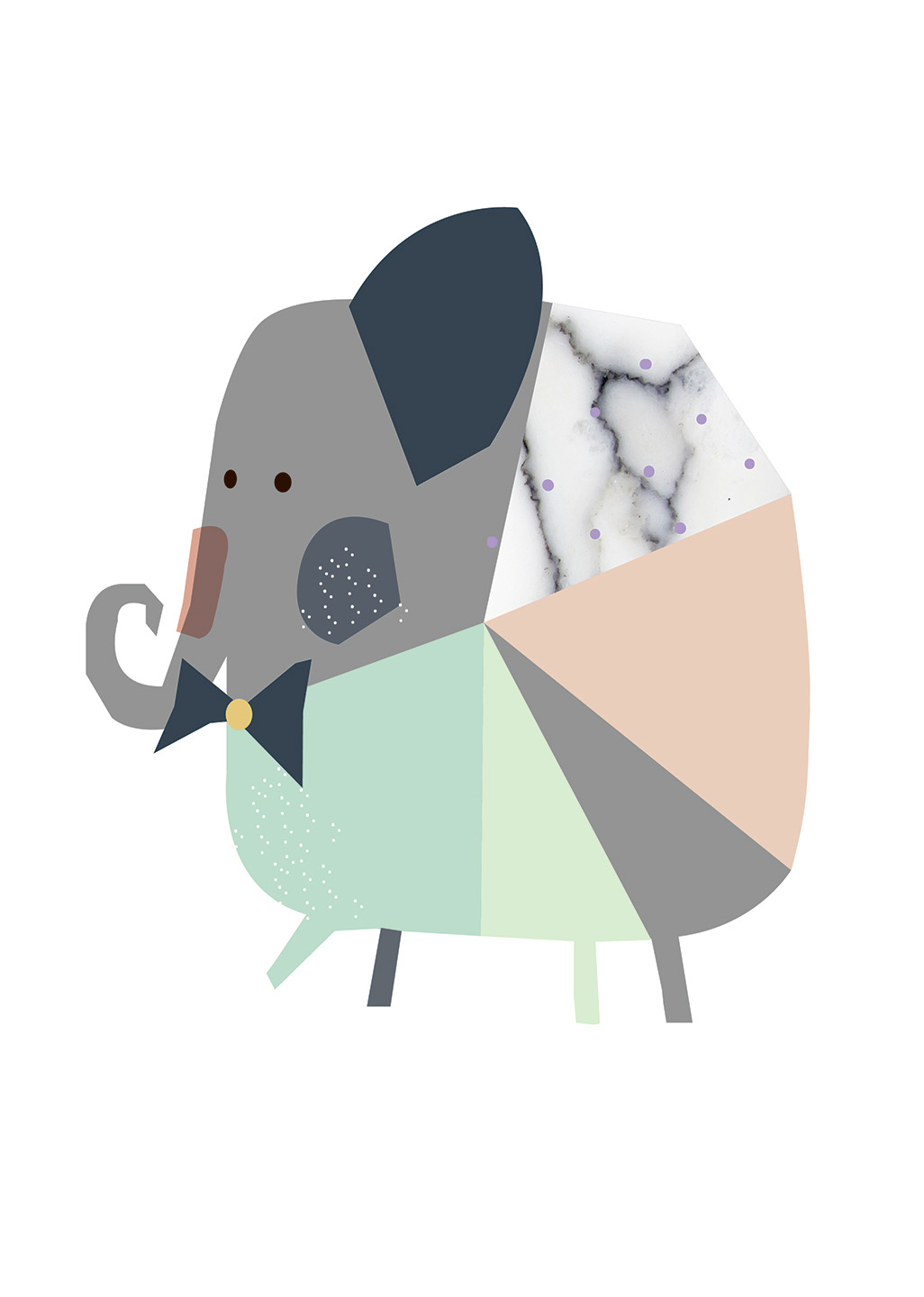 Mini Mize Elefant Af Plakatwerket