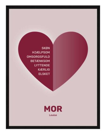 Mor Hjerte Citat Plakat