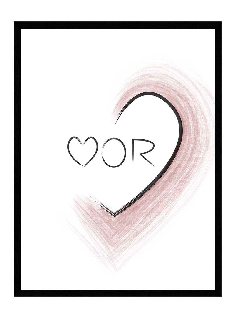 Mor Lyserød Hjerte Plakat