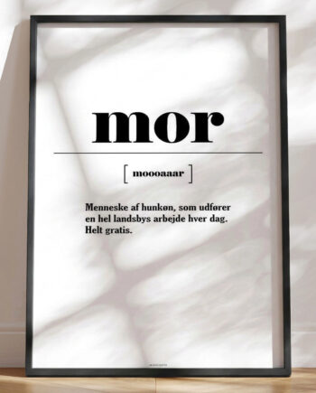 Mor Plakat Sjov Definition Af Mor