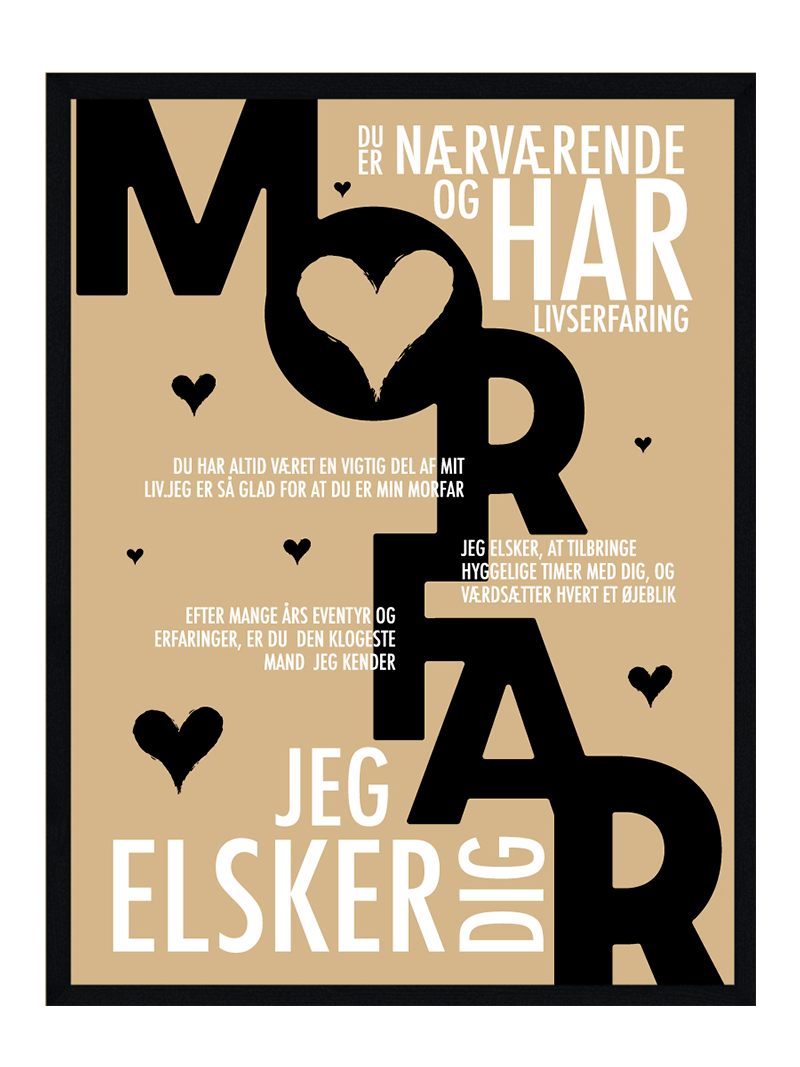 Morfar Plakat Personlig Plakat