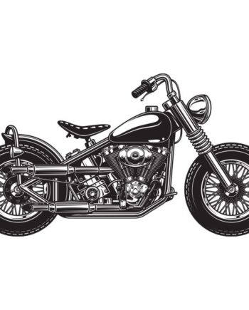 Motorcykel Wallsticker  33x59cm  Sort