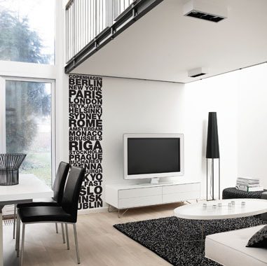 My Citys Wallsticker Af Heidi Holm Pedersen  33x132 Cm