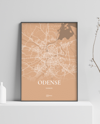 Odense Plakaten Fuldt Kort Guld 42 60 Cm  A2