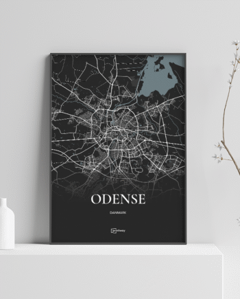 Odense Plakaten Fuldt Kort Sort 21 30 Cm  A4