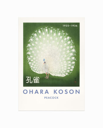 Ohara Koson Plakat  Påfugl  Grøn