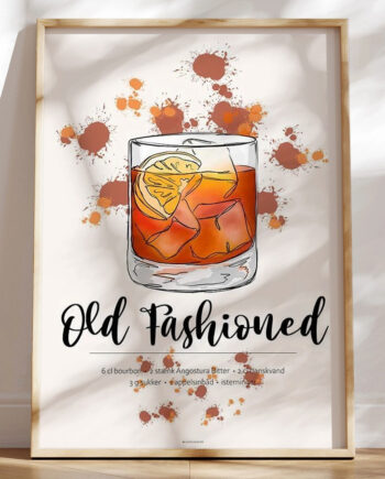 Old Fashioned Opskrift Plakat