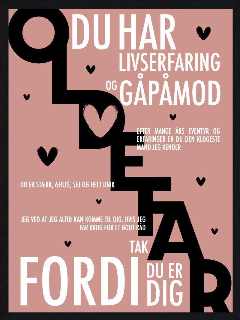 Oldefar Plakat Personlig Plakat