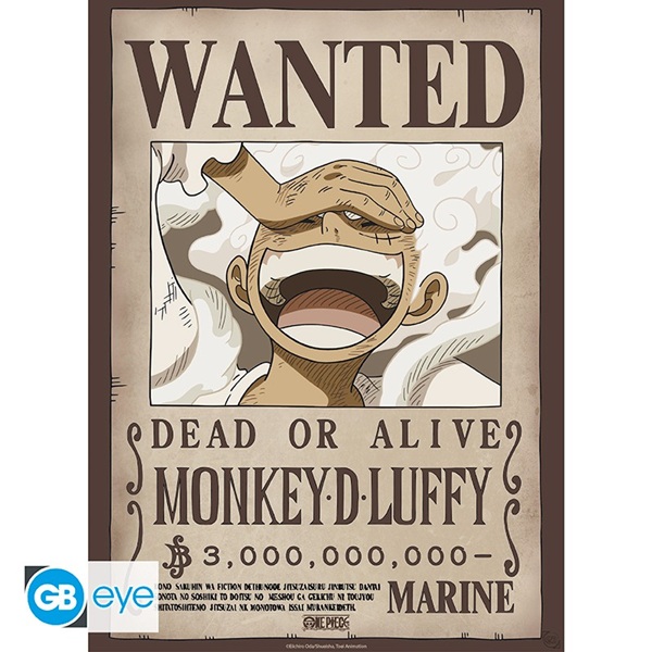 One Piece Wanted Luffy Wano Poster Plakat 52x38cm