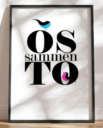 Os To Sammen Birds Plakat