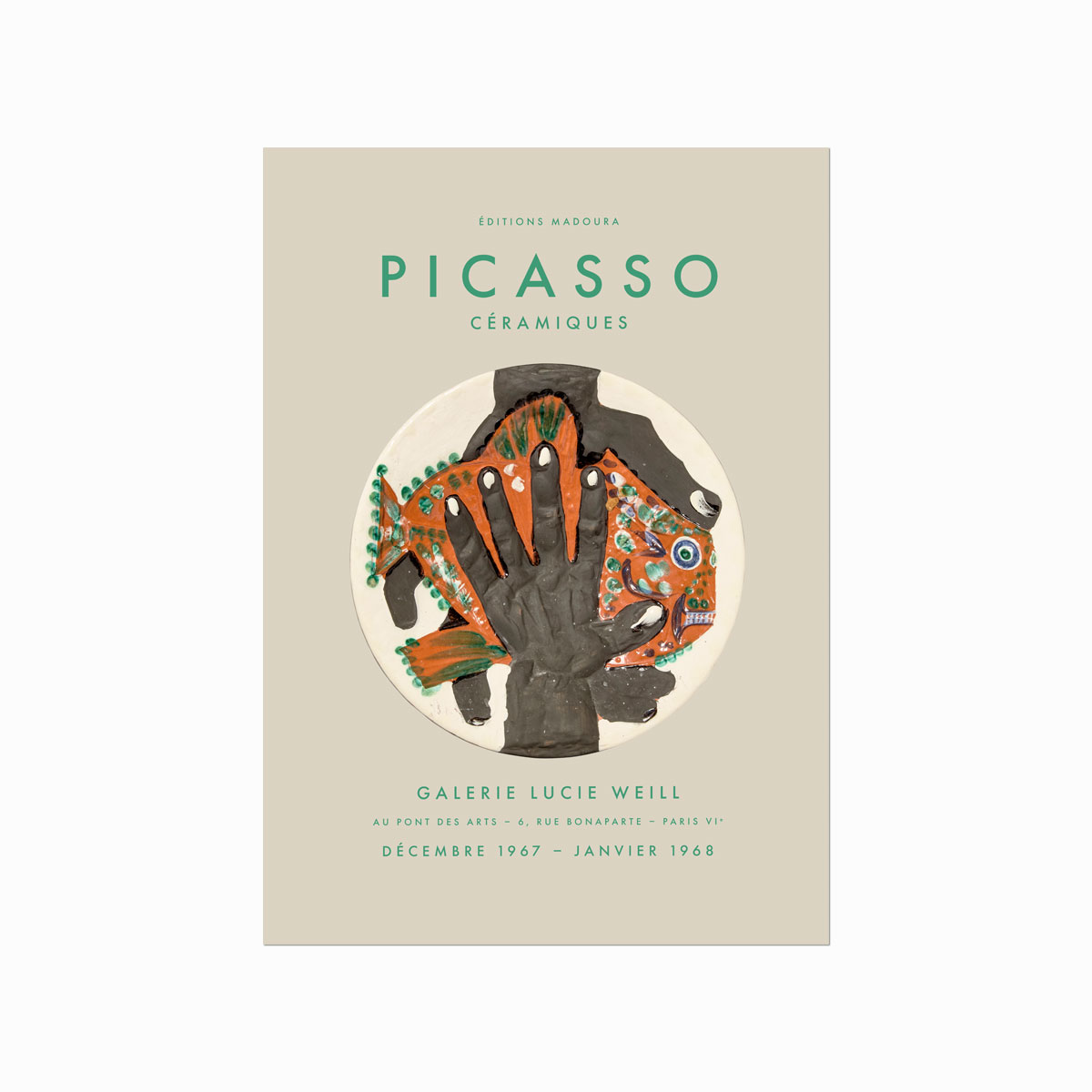 Pablo Picasso Plakat Mains Au Poisson