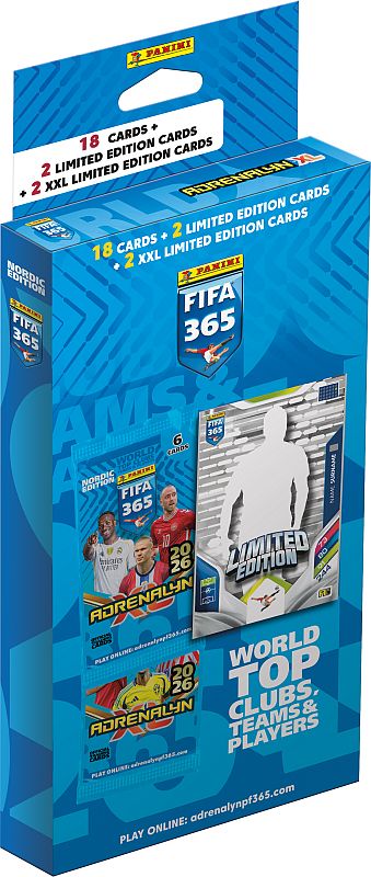 Panini Adrenalyn : Fifa 365 2026 Nordic Edition Maxi Blister Boosters Limited-kort Og Limited-kort