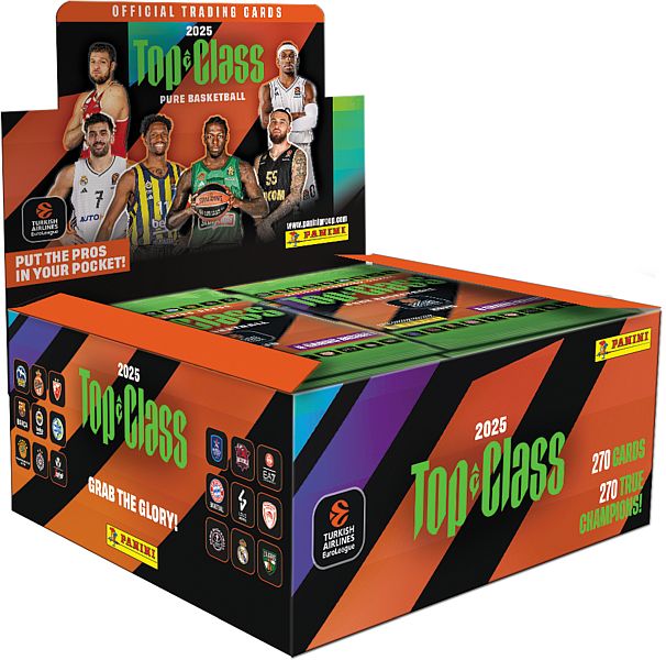 Panini Basketball Top Class: Euroleague 2025 Booster Display Box Med 24 Pakker