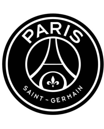 Paris Saint Germain Wallsticker  Sort Hvidt Psg Logo  57x57cm