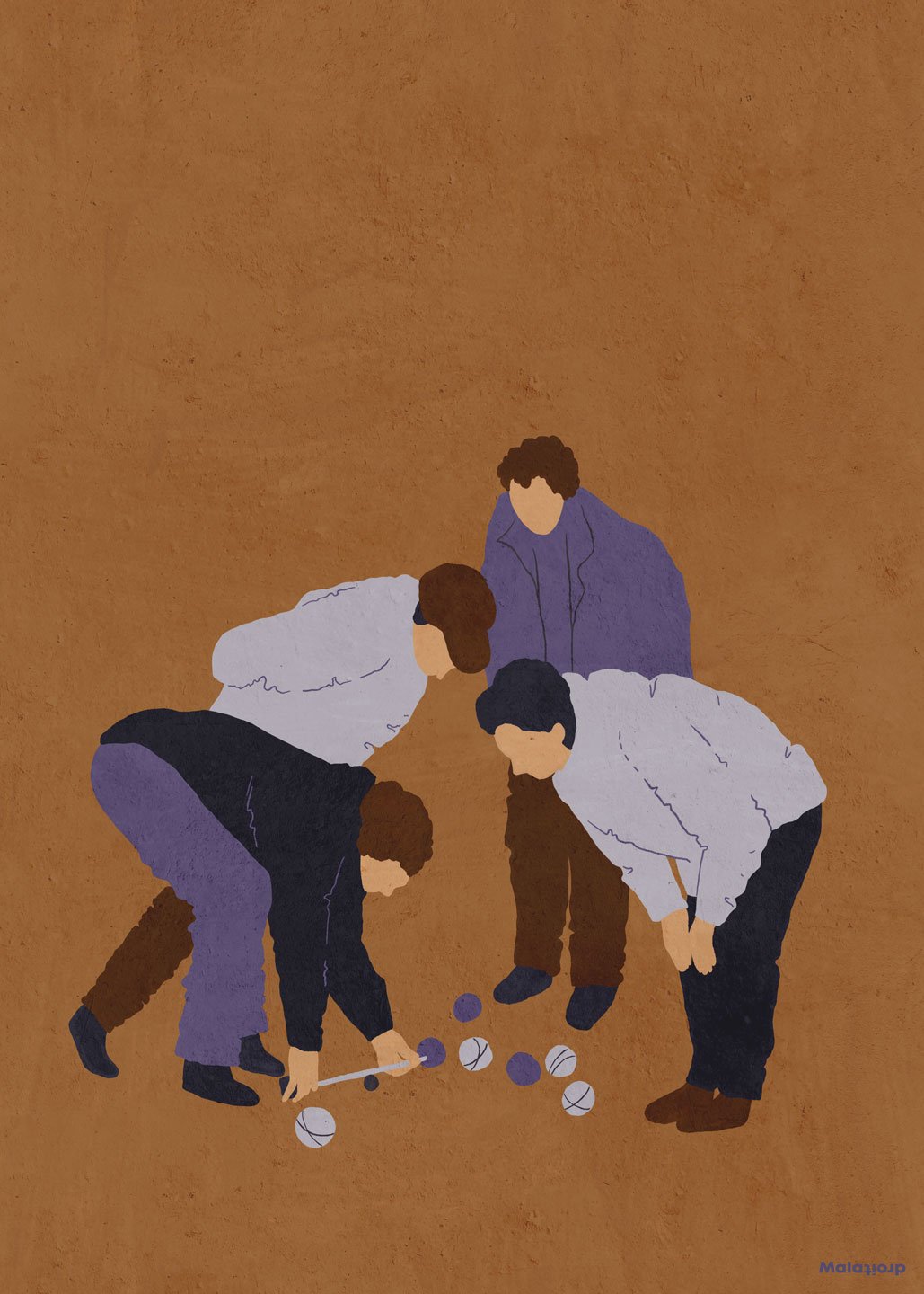 Petanque Orange Af Maladroit