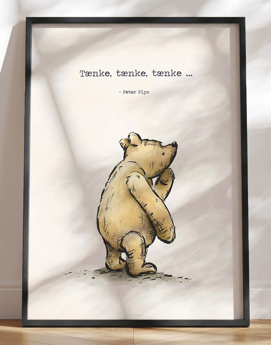 Peter Plys Plakat Tænke