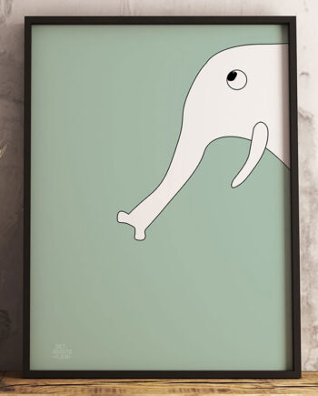 Plakat Med Elefanten 21   29    A4  Kr  199 -