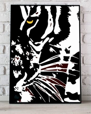 Plakat Med Gult Tiger-øje 21   29    A4  Kr  199 -