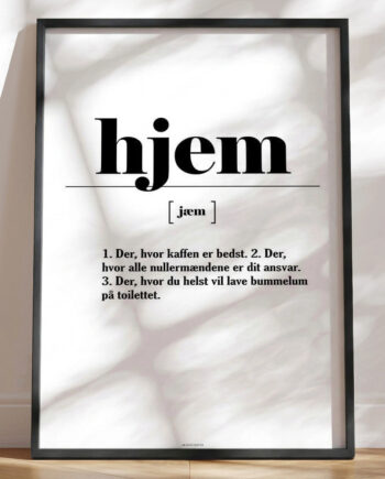 Plakat Med Sjov Definition Af Hjem
