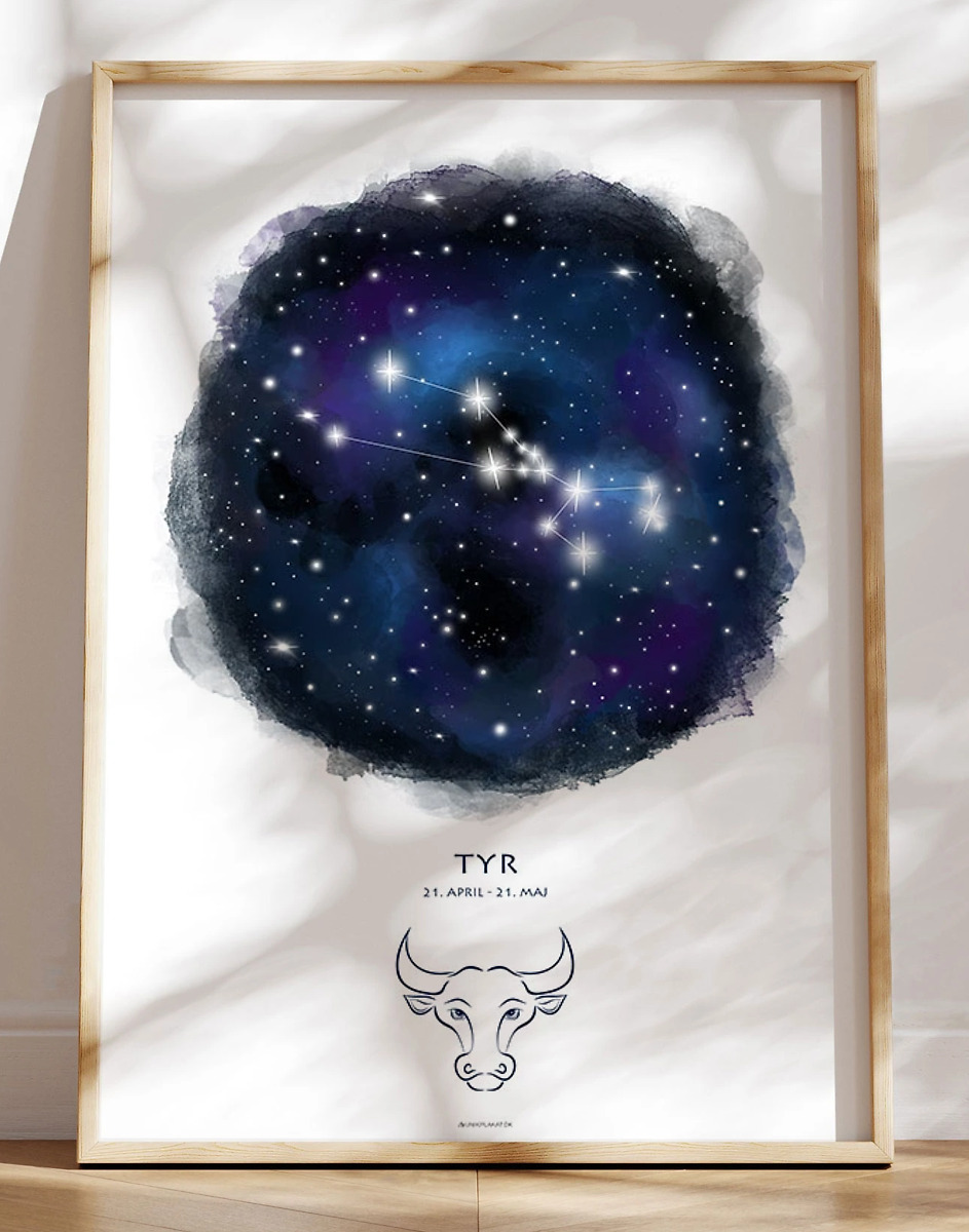 Plakat Med Stjernebillede Tyren