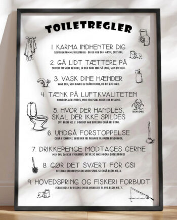 Plakat Med Toiletregler