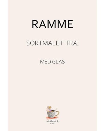 Plakatramme Sortmalet Kvalitetsramme Med ægte Glas Af Træ
