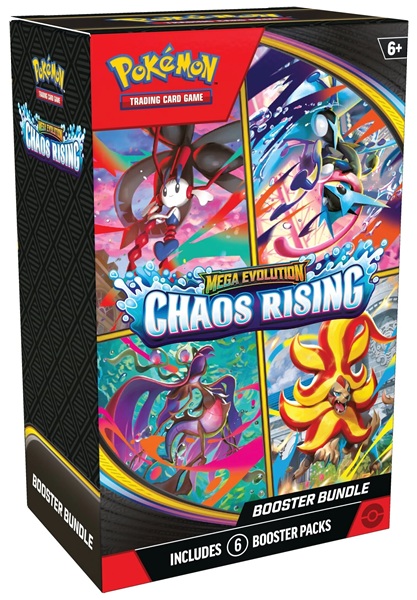 Pokemon Booster Pakke Me04 Mega Evolution: Chaos Rising Booster Pack Bundle Box Med Boosters