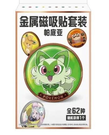 Pokemon Box  Kinesisk Chinese  Magnetic Metal Badge Paldea    Coin And   Boosters