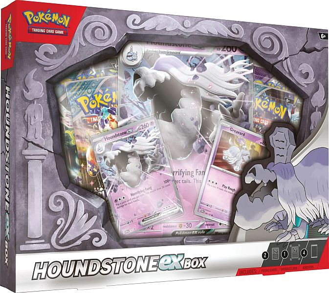 Pokemon  Ex Box: Houndstone Ex  2024     Boosters