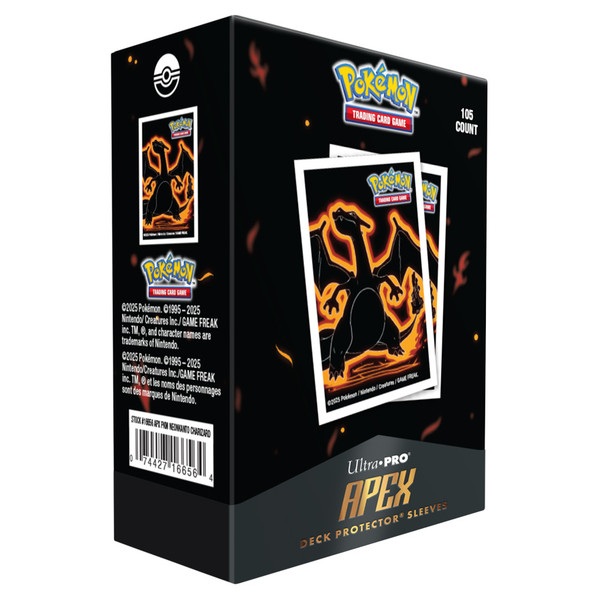 Pokemon Neon Kanto: Charizard Apex Deck Protector 105 Lommer Ultra Pro Sleeves 16656