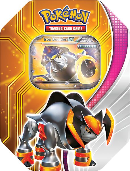 Pokemon Tin Kasse 2024 Wave   Fall: Iron Boulder Ex  Future Terrakion  Paradox Destinies Collector   Tin Box    Boosters