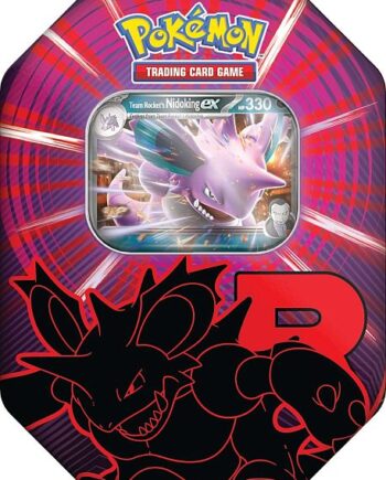 Pokemon Tin Kasse 2025 Wave   Fall: Team Rocket   Nidoking Ex Team Rocket Collector   Tin Box    Boosters