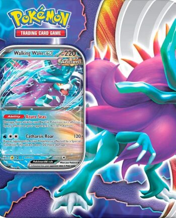 Pokemon Tin Kasse 2024 Wave   Spring  Usa Version : Walking Wake Ex  Ancient Suicune  Paradox Clash Collector   Tin Box    Boosters