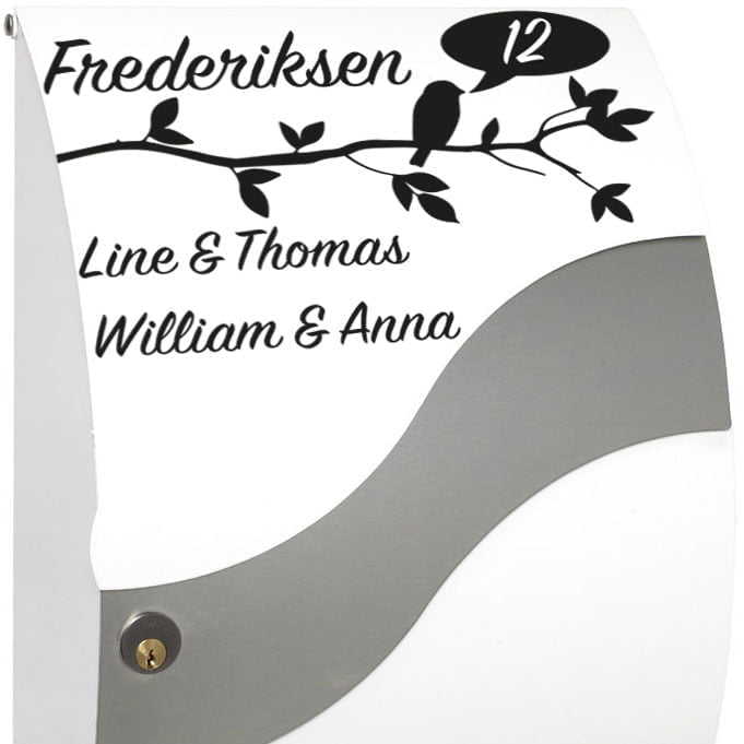 Postkasse Fugl Wallsticker
