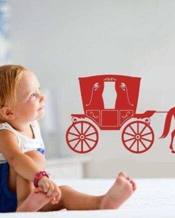 Prinsesse Hestevogn Wallsticker