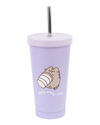 Pusheen Enjoy Every Day Steel Tumbler With Straw 550ml