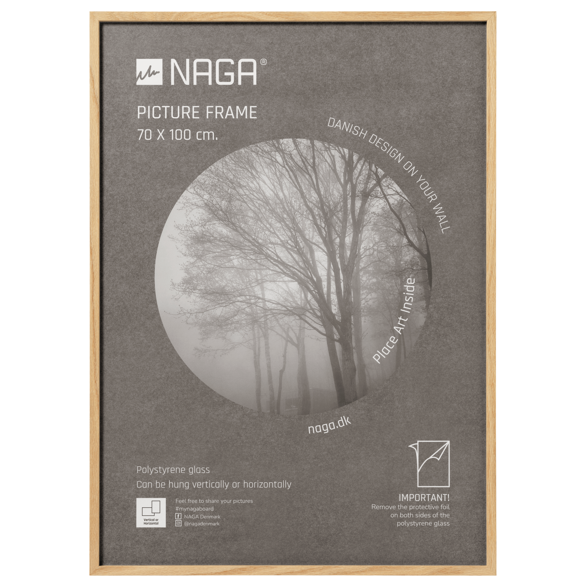 Ramme Til Plakater 70 100 Cm Egetræ