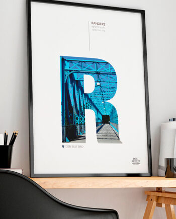 Randers-plakat Den Blå Bro 21   29    A4  Kr  199 -
