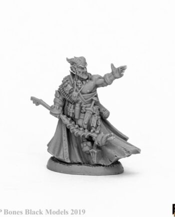 Reaper Bones Black: Vatanis  Maggotcrown Warlock Plastic Miniature