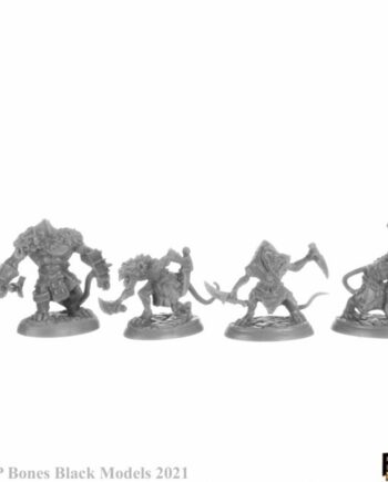 Reaper Bones Black: Wererats     Plastic Miniatures
