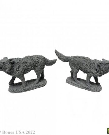 Reaper Bones Usa Dungeon Dwellers: Dire Wolves     Plastic Miniatures