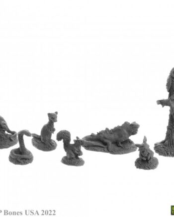 Reaper Bones Usa Dungeon Dwellers: Familiars   Plastic Miniatures