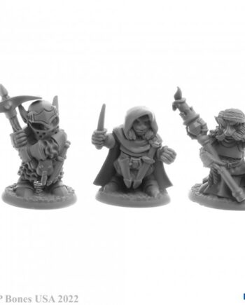 Reaper Bones Usa Reaper Legends: Deep Gnome Warriors     Plastic Miniatures