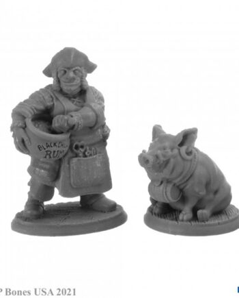 Reaper Bones Usa Reaper Legends: Stumpy Dan Mcginty And Grog Hog Plastic Miniatures